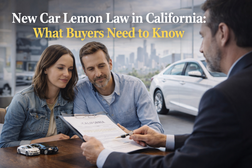 New car lemon law California guidance for buyers reviewing vehicle purchase documents