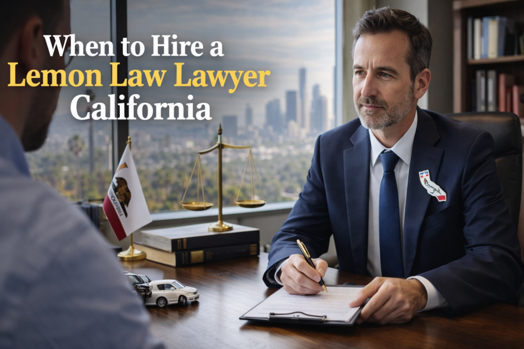 When to hire a lemon law lawyer California for vehicle defect claims